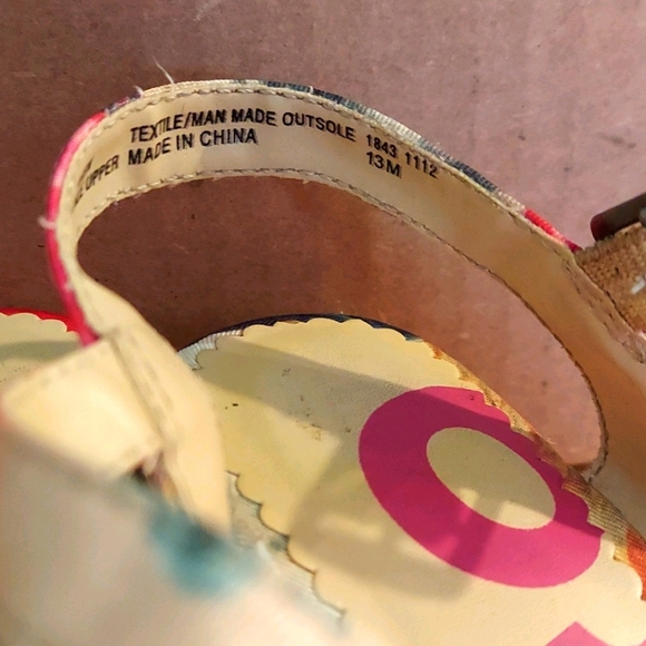 Nine West Multicolor Girls Wedge Sandals Size 13M - Picture 5 of 5